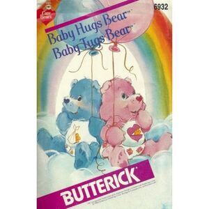 Butterick 6932 Care Bear Stuffed Toy Blue & Pink Vintage 1984